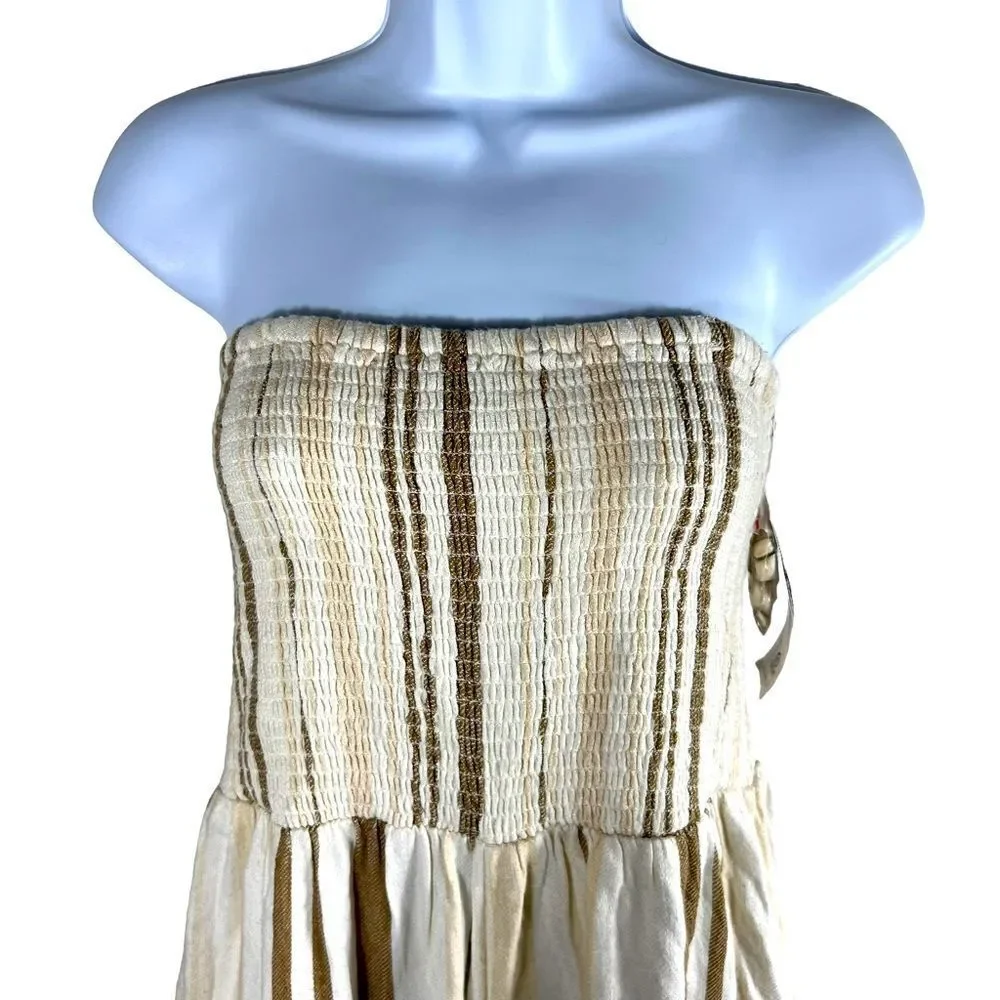 Ripcurl Sol Linen Smocked Cropped Jumpsuit - Picture 6 of 13